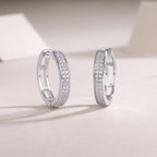 1Firefly Light - Moissanite S925 Sterling Silver Earrings with Platinum-Plated Stud Earrings