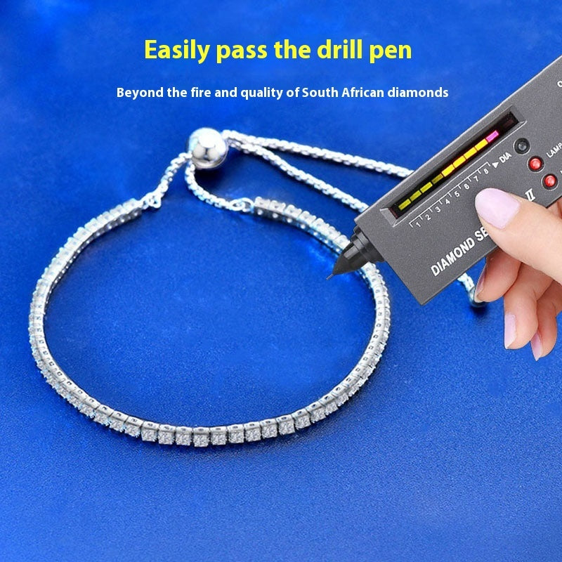 Moissanite Sterling Silver Bracelet