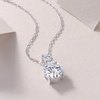 Jazz Manor - 3-carat Moissanite S925 Sterling Silver And Platinum-plated Pendant