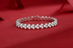 Canon - A Fashionable And Light Luxury Jewelry Silver Bracelet And Bracelet Set With Top-quality Moissanite, S925 Silver-plated Platinum NP Collection