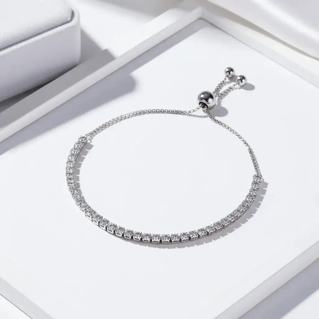 Sterling Silver Moissanite Tennis Bracelet Brilliant Cut 925 Sterling