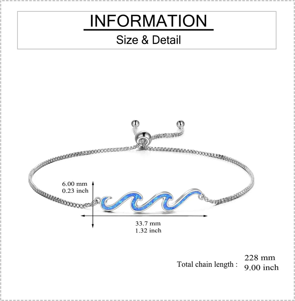 Wave Bracelet 925 Sterling Silver 