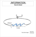 Wave Bracelet 925 Sterling Silver 