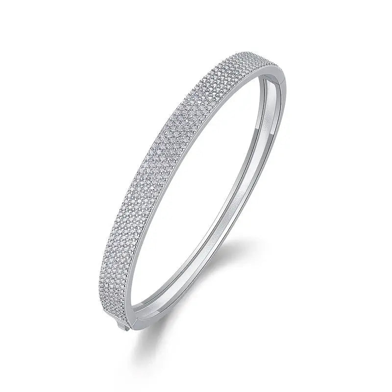 Moissanite S925 Silver Platinum-Plated Bracelet – Luxurious Light Luxury Jewelry NP Collection