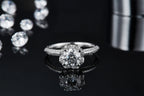 A 1-carat Luxurious And Fashionable Light Luxury Trend Jewelry Silver Ring, Set With Moissanite, Made Of S925 Silver-plated Platinum Material. - N&P Colletion