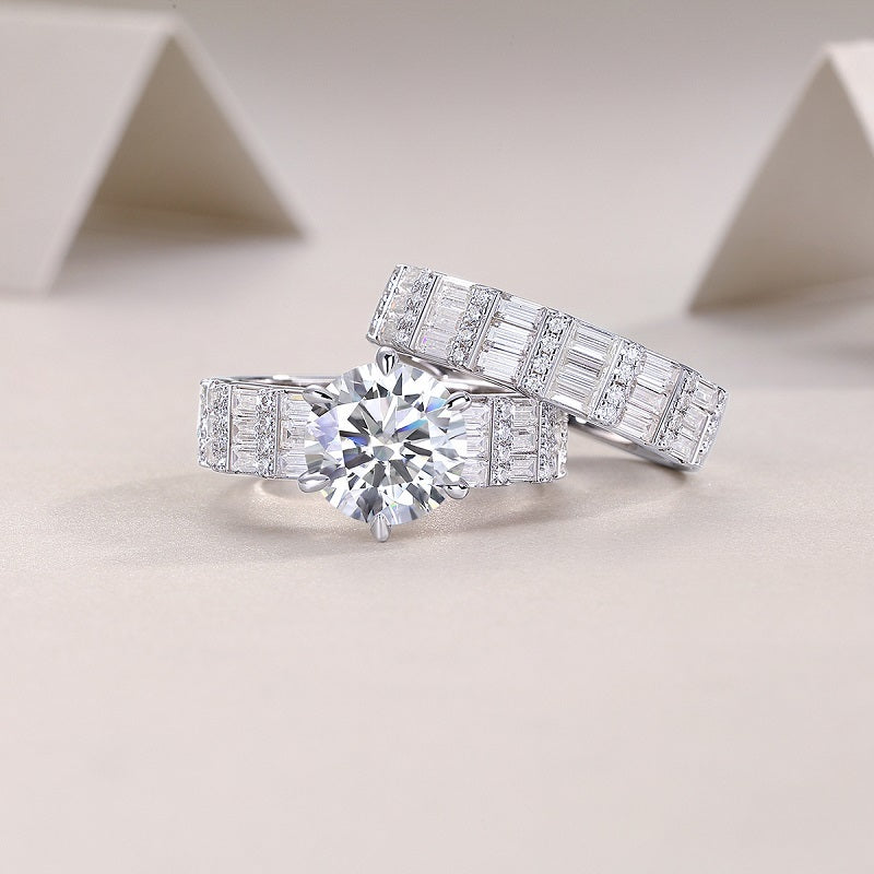 Vanilla - 3-carat Moissanite S925 Sterling Silver And Platinum-plated Diamond Ring