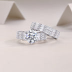 Vanilla - 3-carat Moissanite S925 Sterling Silver And Platinum-plated Diamond Ring