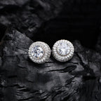 Pair Hip Hop Wedding Zircon Stud Earrings
