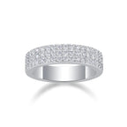 Luxurious & Fashionable Light Luxury Moissanite Silver Ring – S925 Platinum Plated NP Collection
