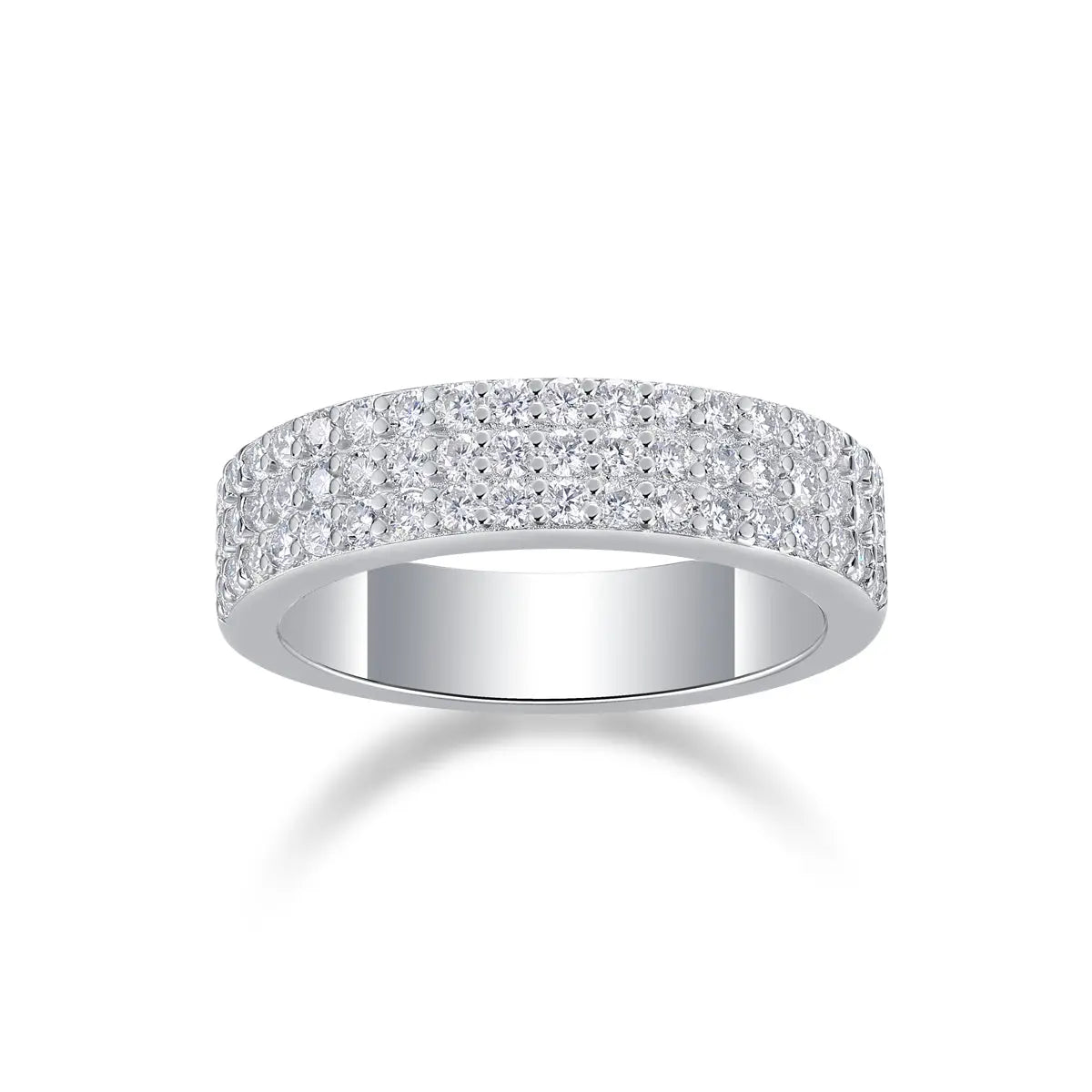 Luxurious & Fashionable Light Luxury Moissanite Silver Ring – S925 Platinum Plated NP Collection