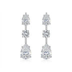 Top-quality Moissanite Luxury And Fashionable Light Luxury Jewelry Silver Stud Earrings S925 Silver Plated Platinum NP Collection