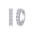 Pursuit - Moissanite S925 Sterling Silver And Platinum-plated Stud Earrings