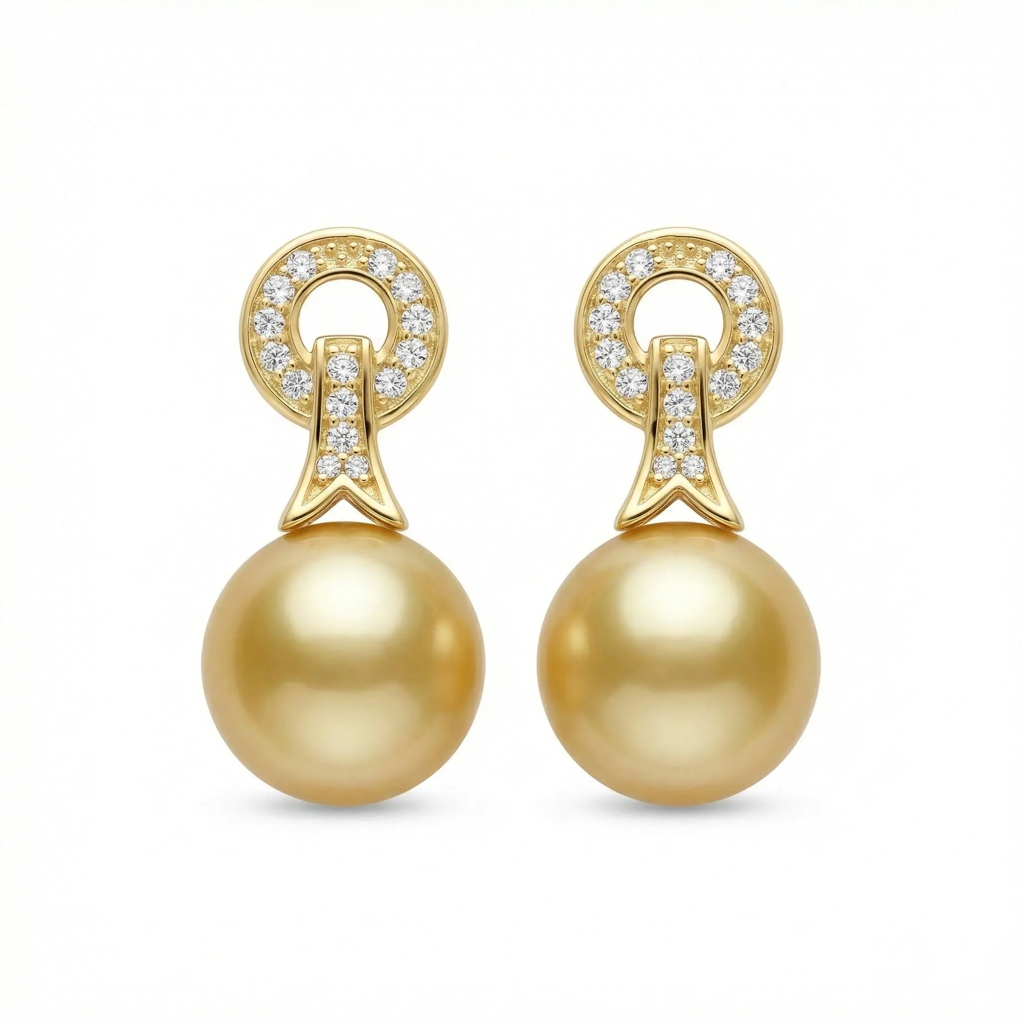 925 Sterling Silver Elegant South Sea Pearl Drop Earrings Featuring Shimmering CZ Accents and a Timeless Design