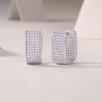 Diamond Earrings Stud Set With Mosan Diamond Silver
