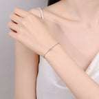 Sterling Silver Moissanite Simple Elegant Bracelet
