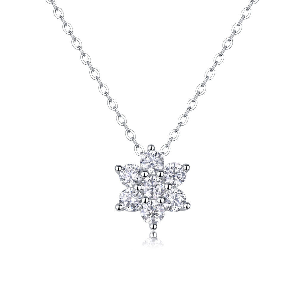 Snowflakes Fluttering - Moissanite S925 Sterling Silver And Platinum Plating