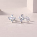 Sweetheart French - Moissanite S925 Sterling Silver And Platinum-plated Stud Earrings