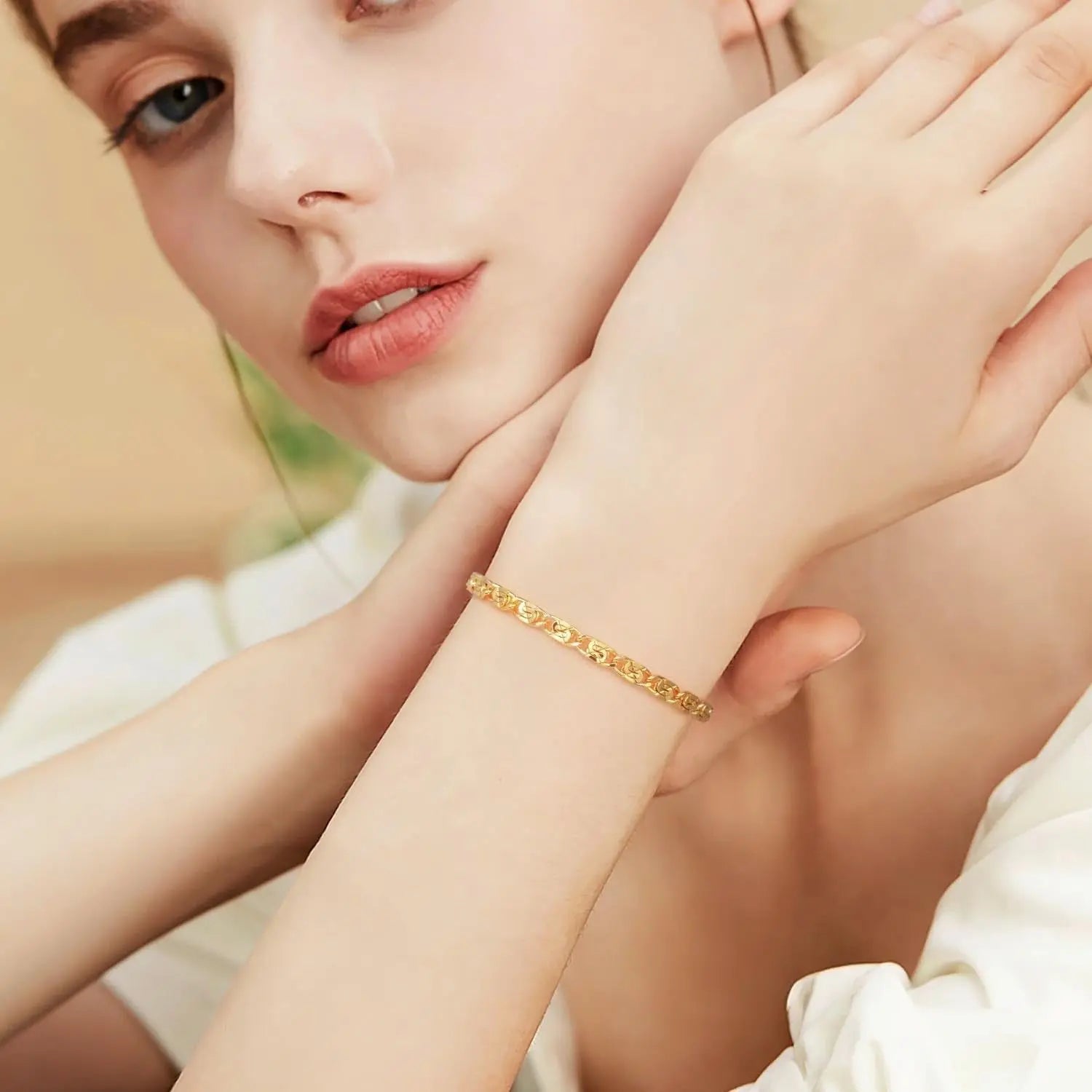 14K Gold Bracelet Cuban Chain 