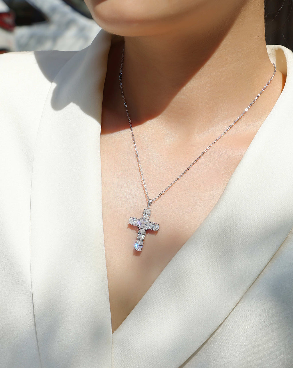 Soul Guidance - Jewelry Pendant With Moissanite S925 Sterling Silver And Platinum-plated Diamond, Moissanite Silver Jewelry