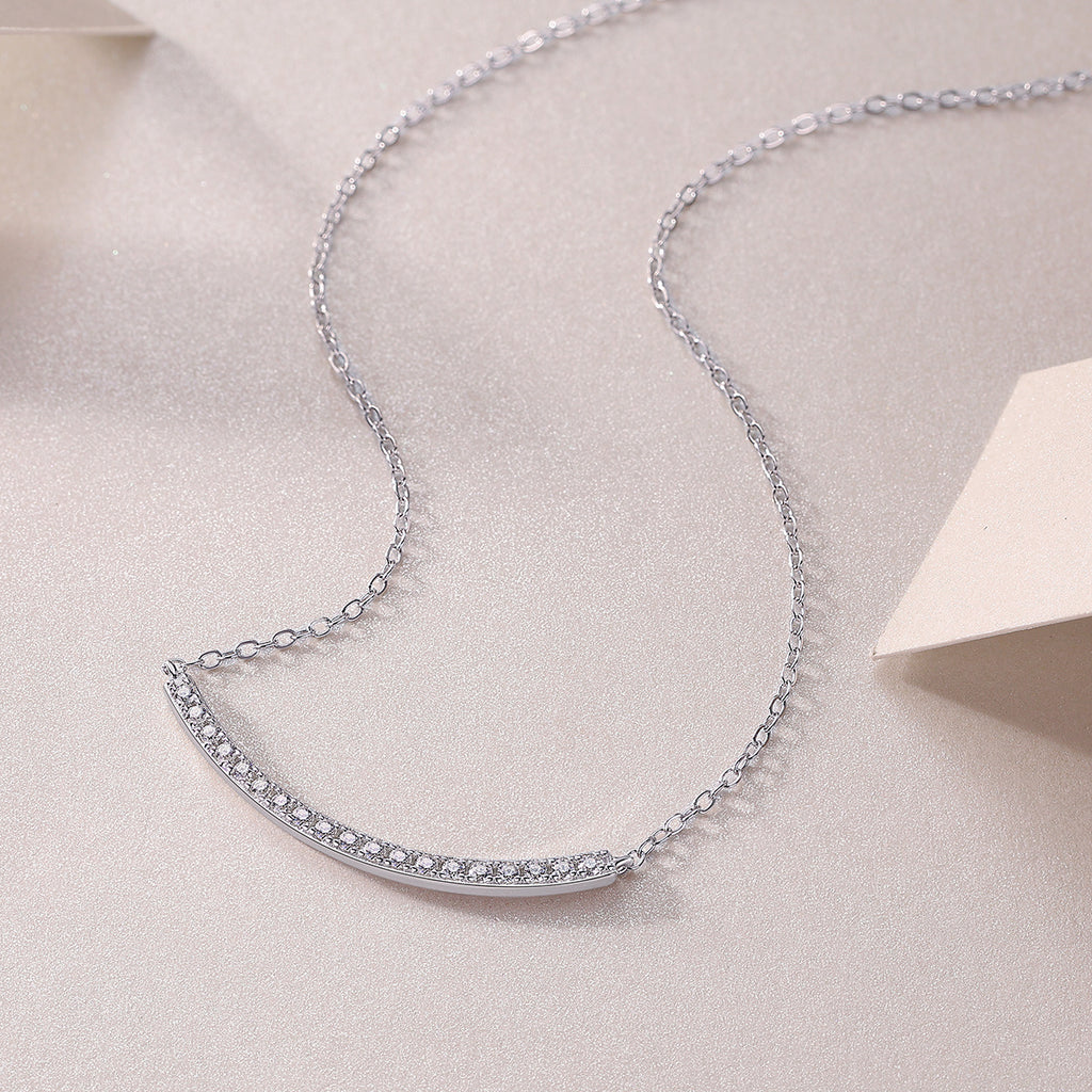 Joy - Moissanite S925 Sterling Silver And Platinum Plating Necklace