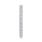 Luxury Fashion Row Diamond Ring Moissanite Silver Ring 