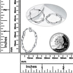 Circle Endless Hoop Earrings Twist 30MM Hypoallergenic