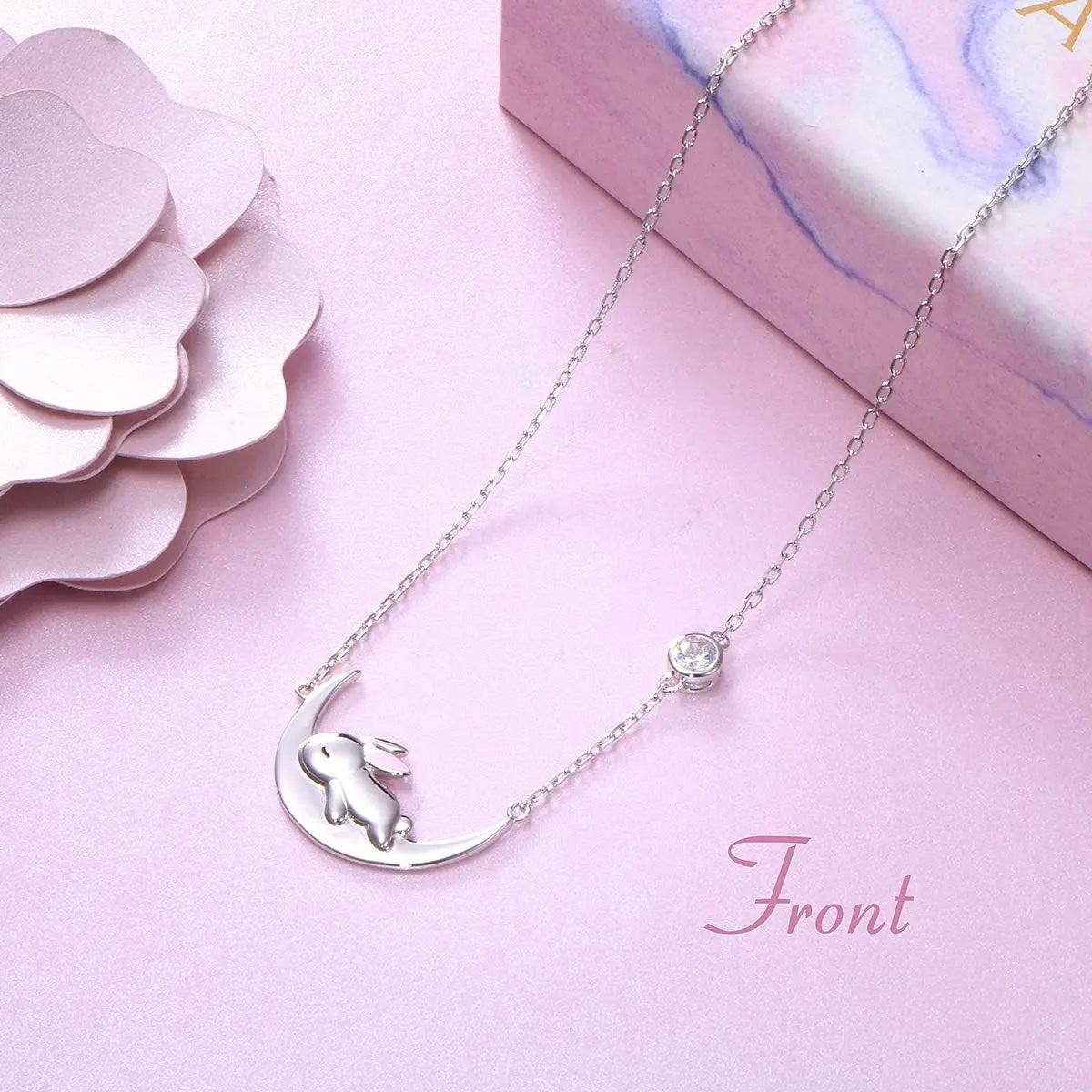 925 Sterling Silver Bunny Necklace