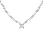 Diamond Jewelry Pendant Set With Square Moissanite S925 Sterling Silver NP Collection
