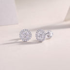 Silver Osmanthus - Moissanite S925 Sterling Silver And Platinum-plated Stud Earrings