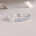 Set With Top-quality Moissanite, This Luxurious And Fashionable Light Luxury Jewelry Silver Bracelet Is Made Of S925 Silver Electroplated With Platinum NP Collection