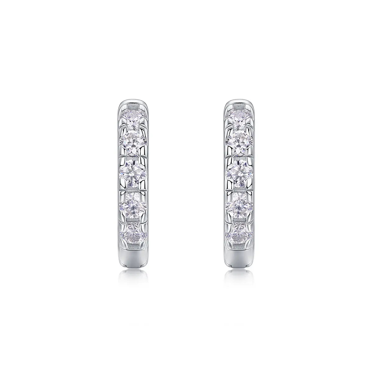 1Summer Iced Tea Stud Earrings with Moissanite S925 Sterling Silver and Platinum-Plated 