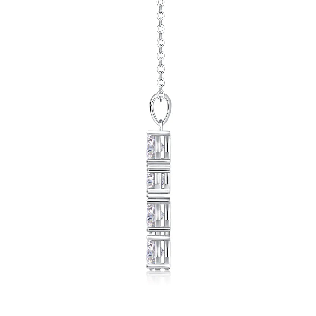Soul Guidance - Pendant with Moissanite S925 Sterling Silver and Platinum-Plated Diamond
