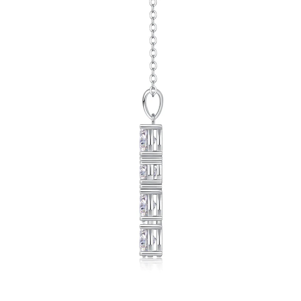 Soul Guidance - Pendant with Moissanite S925 Sterling Silver and Platinum-Plated Diamond