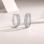 Brilliant Night - Premium Moissanite Luxury Fashion Light Luxury Jewelry Silver Stud Earrings S925 Silver Plated Platinum NP Collection