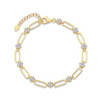 Moissanite S925 Gold-Plated Silver Bracelet – Luxurious Light Luxury Trend Jewelry NP Collection