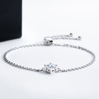 S925 Sterling Silver Classic Four-claw D-color Moissanite Bracelet