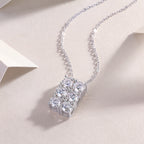 Grand Round - 0.5-carat And 0.3-carat Moissan Diamonds, S925 Sterling Silver And Platinum-plated Pendant