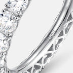 Moissanite Ring With Colored Diamonds Fashionable And Subtly Luxurious