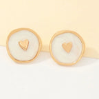 Celestial Heart Earrings White NP Colletion