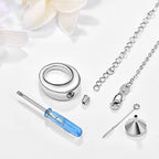 Oval Ashes Necklace Cremation Jewelry Urn 925 Sterling Silver Necklace