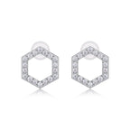 Empowering the Future - Moissanite S925 Sterling Silver and Platinum-Plated Stud Earrings 