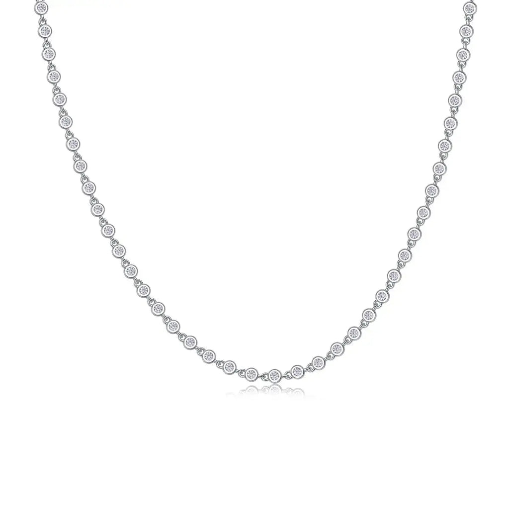 Ring Heart Whisper - A Fashionable And Light Luxury Jewelry Pendant Necklace Set With Top-quality Moissanite, S925 Silver Plated Platinum NP Collection