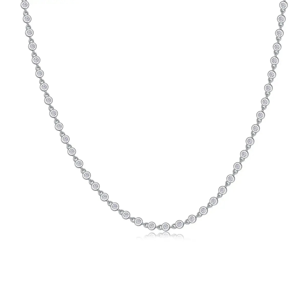 Ring Heart Whisper - A Fashionable And Light Luxury Jewelry Pendant Necklace Set With Top-quality Moissanite, S925 Silver Plated Platinum NP Collection