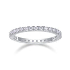 Luxury Fashion Row Diamond Ring Moissanite Silver Ring 