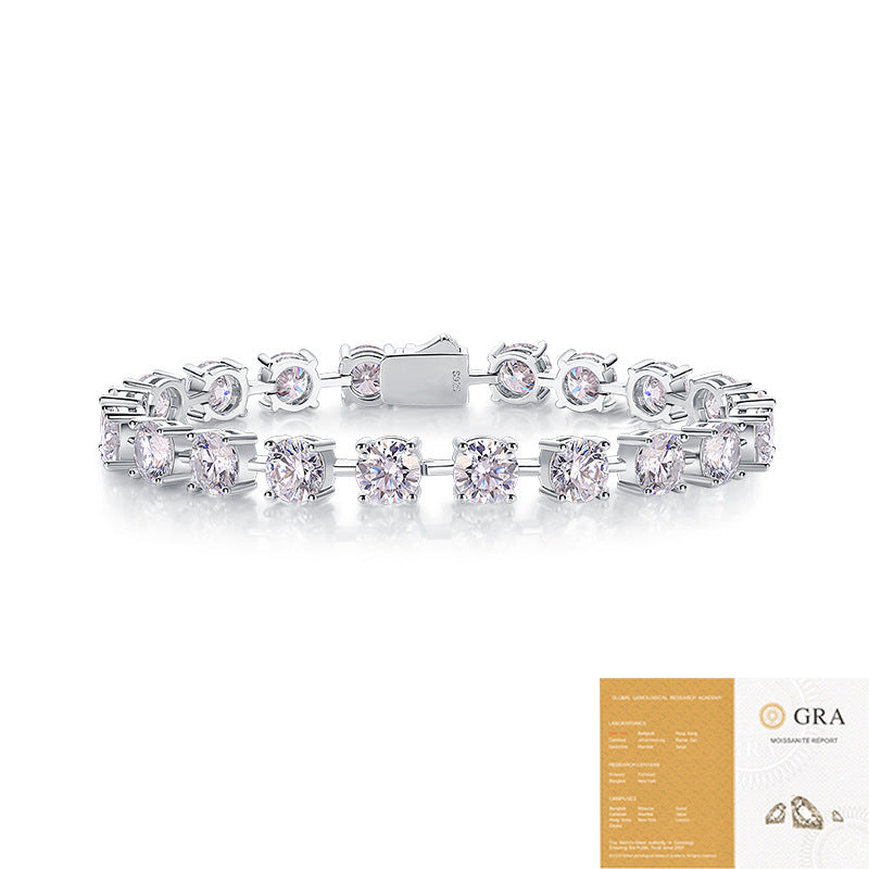 65mm Moissanite 1 Karat Time Bracelet