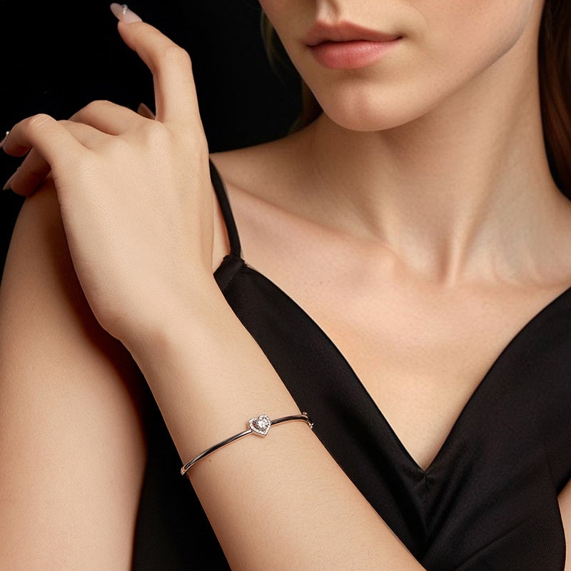 S925 Sterling Silver D-color Moissanite Love Bracelet