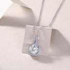 Small Square Diamond - 2-carat Moissanite S925 Sterling Silver And Platinum-plated Pendant