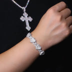 A Luxurious And Fashionable Minimalist Jewelry Bracelet Featuring Top-quality Moissanite, Made Of S925 Silver Electroplated With Platinum. - N&P Colletion