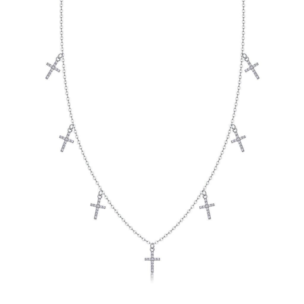 Holy Light Cross - Moissanite S925 Sterling Silver And Platinum Plating Pendant