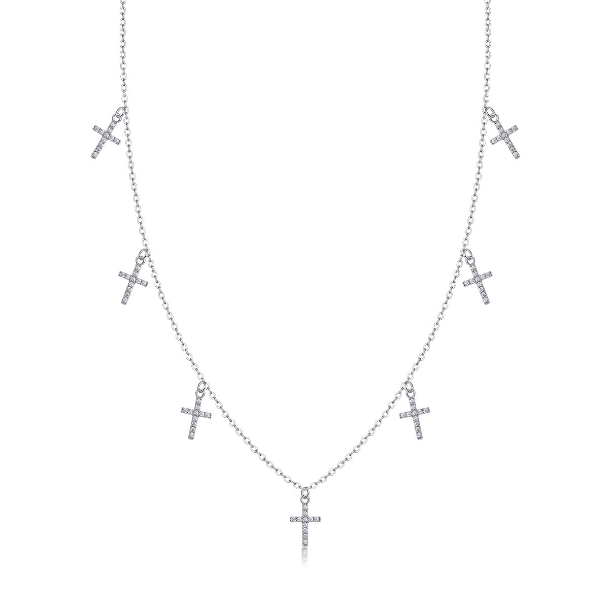Holy Light Cross - Moissanite S925 Sterling Silver And Platinum Plating Pendant
